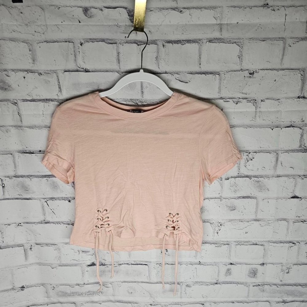Forever 21 Peach Cotton Crop Top